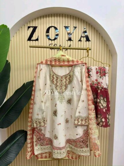 Pakistani inspired Stitched 3 piece kamiz Set