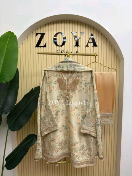 Ethnc Pakistani inspired Stitched 3 piece kamiz Set