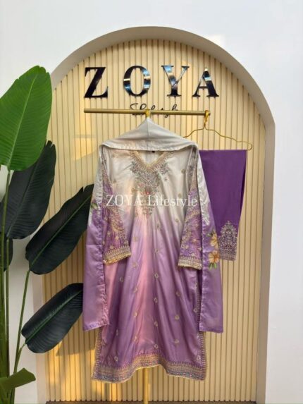 Pakistani inspired stitched 3 piece kamiz