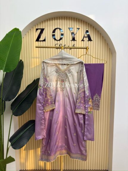 Pakistani inspired stitched 3 piece kamiz