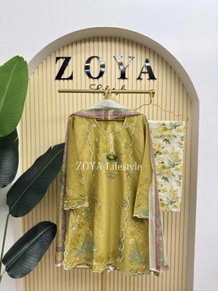 Pakistani Ethnc inspired stitched 3 piece set