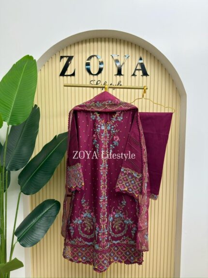 Pakistani inspired stitched 3 piece kamiz set