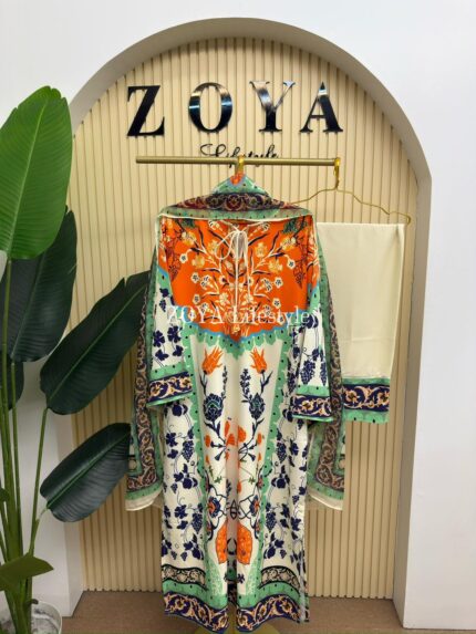 Pakistani inspired 3 piece long kamiz Set