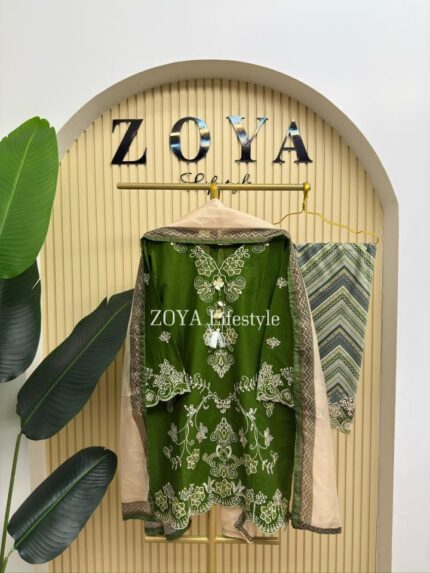 Pakistani inspired stitched 3 piece kamiz set