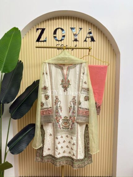 Pakistani inspired Stitched 3 piece kamiz Set