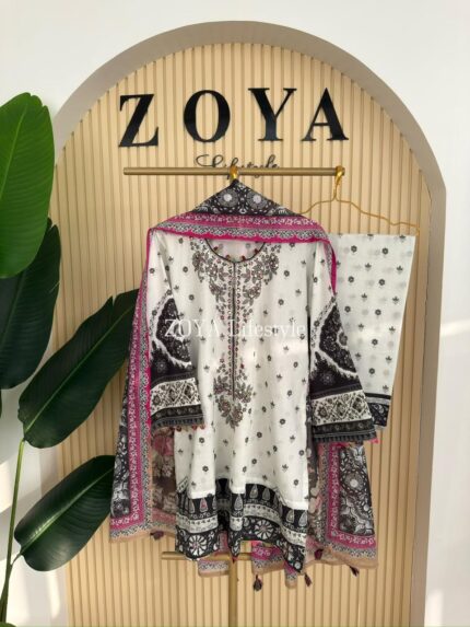 Boutique stitched 3 piece kamiz set