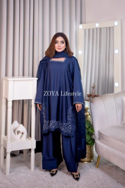 Pakistani inspired stitched 3 piece Farshi Salwar set