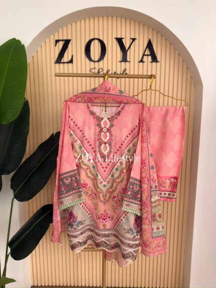 Pakistani inspired Stitched 3 piece kamiz Set