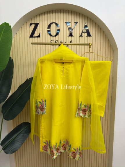 Pakistani inspired stitched 3 piece Farshi Salwar set