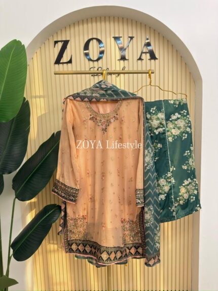 Pakistani inspired Stitched 3 piece kamiz Set