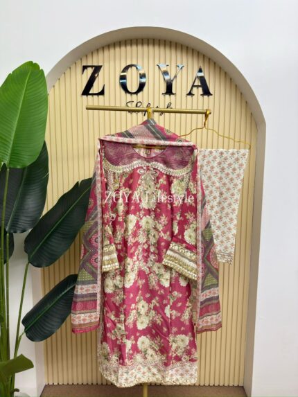 Pakistani Inspired Stitched 3 piece kamiz Set