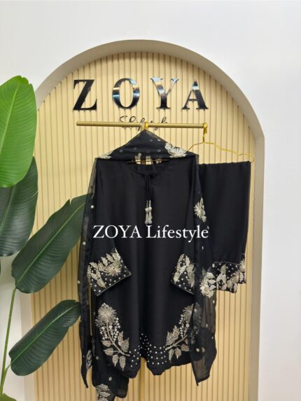 Pakistani inspired farshi stitched 3 piece kamiz set