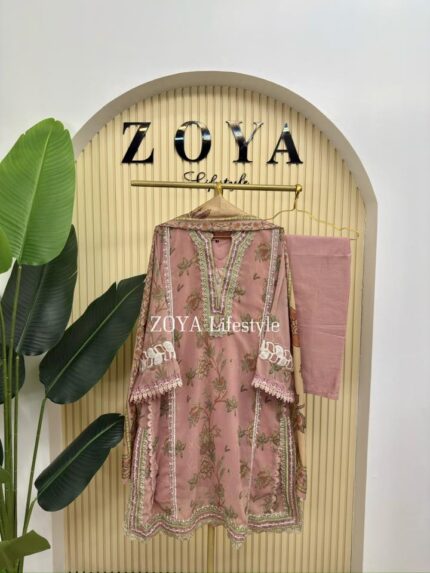 Pakistani inspired stitched 3 piece kamiz set