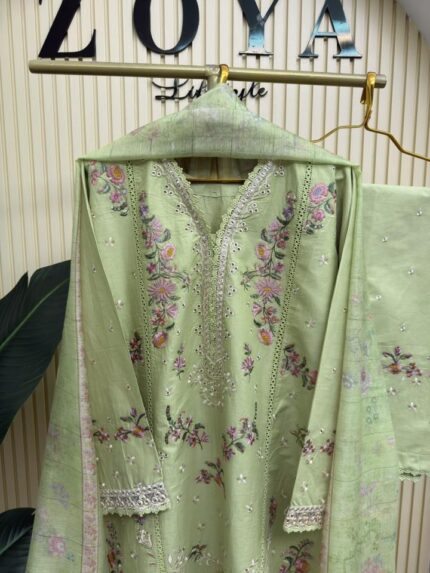 Pakistani Inspired Stitched 3 piece kamiz Set