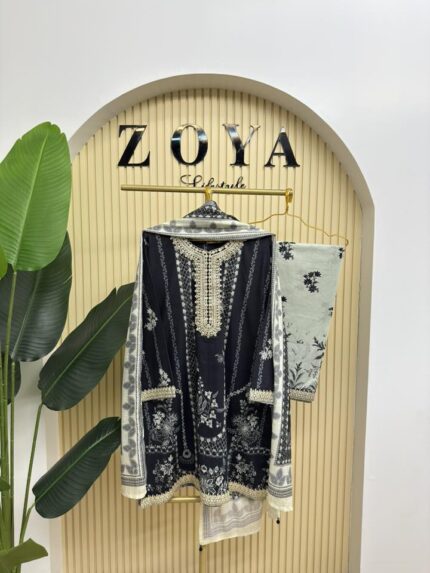 Boutique stitched 3 piece kamiz set