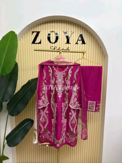 Pakistani Inspired Stitched 3 piece kamiz Set