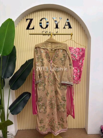 Pakistani Ethnc inspired Stitched 3 piece kamiz Set