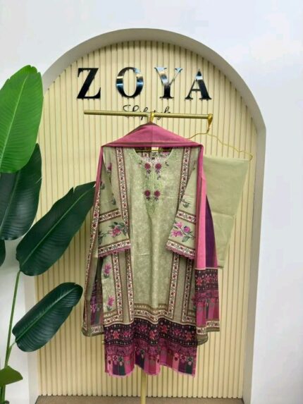 Boutique stitched 3 piece kamiz set