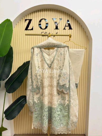 Pakistani inspired stitched 3 piece kamiz set