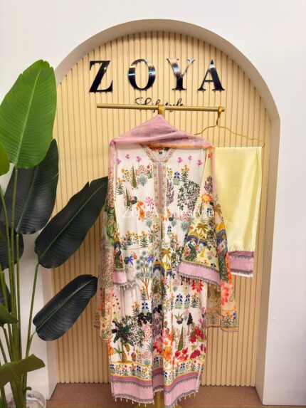 Pakistani inspired 3 piece long kamiz Set