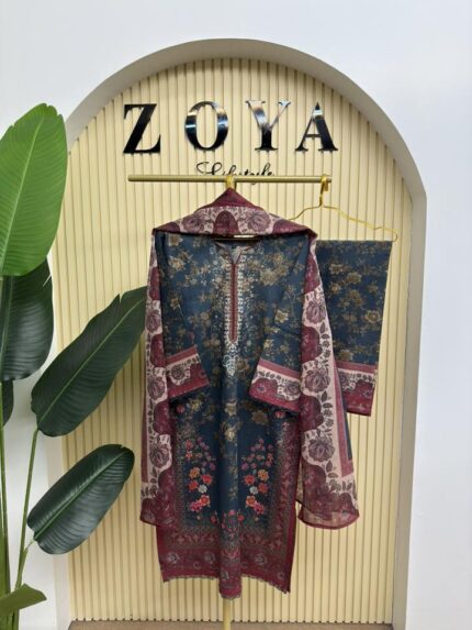 Boutique stitched 3 piece kamiz set