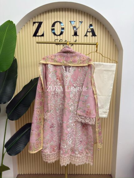 Pakistani inspired Stitched 3 piece kamiz Set