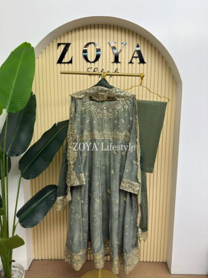 Pakistani inspired Stitched 3 piece Anarkali Set