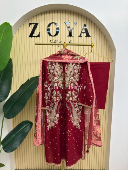 Pakistani inspired Stitched 3 piece kamiz Set