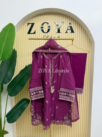 Boutique stitched 3 piece kamiz set