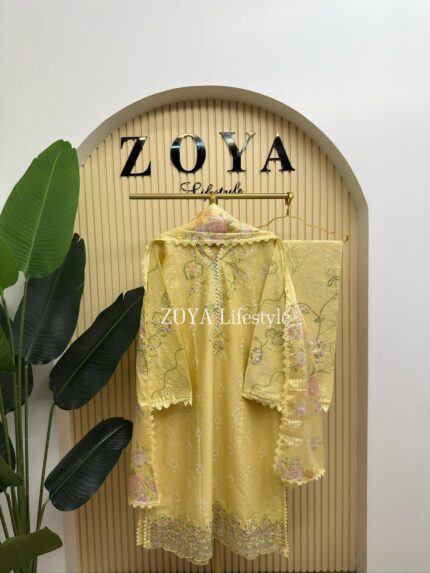 Pakistani inspired stitched 3 piece kamiz set