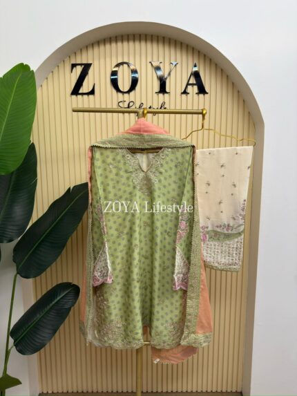 Pakistani Ethnc inspired Stitched 3 piece kamiz Set