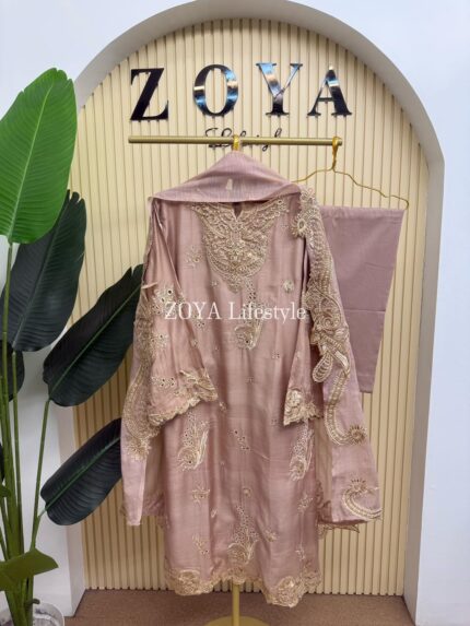 Pakistani Inspired Stitched 3 piece kamiz Set