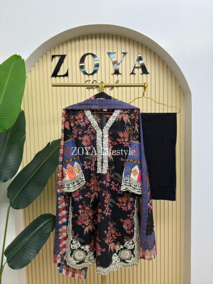 Boutique stitched 3 piece kamiz set