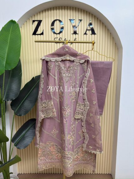 Pakistani inspired stitched 3 piece kamiz set