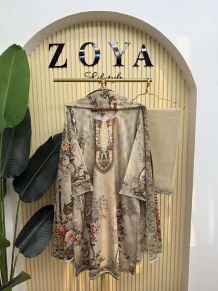 Boutique stitched 3 piece kamiz set