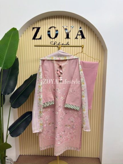 Pakistani inspired stitched 3 piece kamiz set