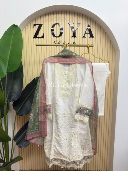 Pakistani inspired stitched 3 piece kamiz set