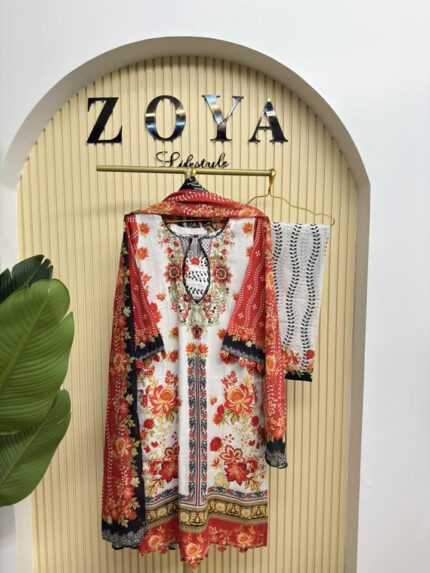 Boutique stitched 3 piece kamiz set