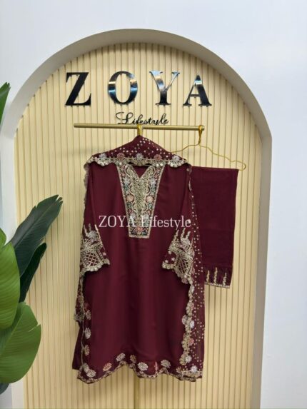 Premium georgette fully Stitched 3 piece kamiz