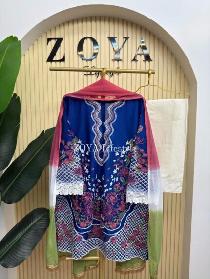 Fully stitched 3 piece short kamiz set