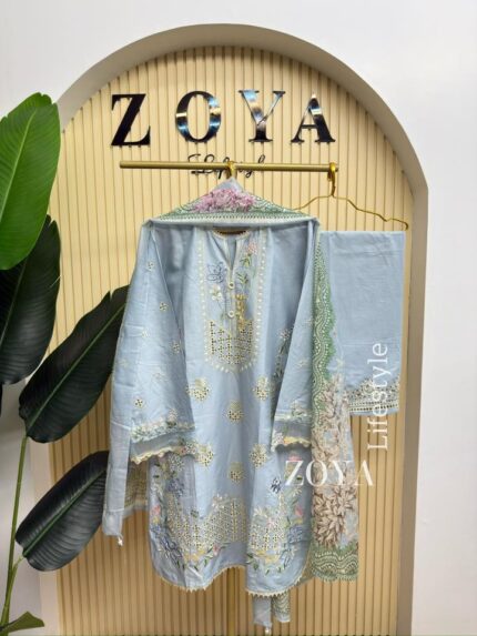 Fully stitched 3 piece kamiz set