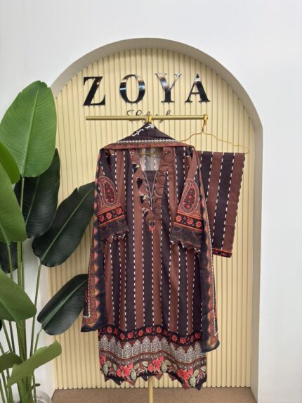 Boutique stitched 3 piece kamiz set