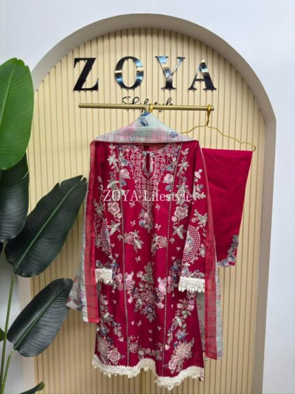 ETHNC inspired Stitched 3 piece kamiz Set