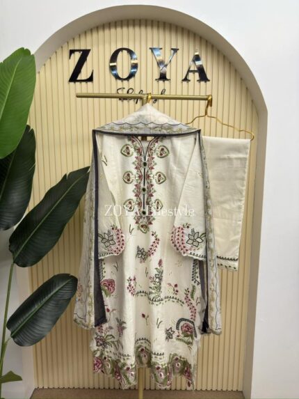 Pakistani inspired Stitched 3 piece kamiz Set