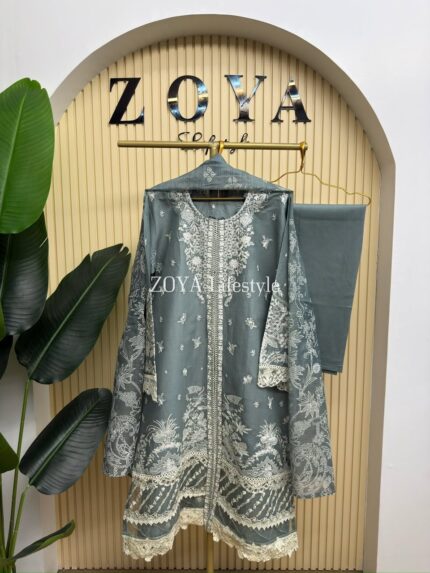 Pakistani inspired Stitched 3 piece kamiz Set