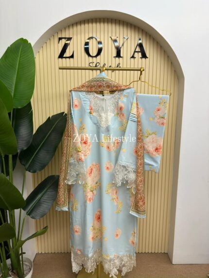 Boutique stitched long 3 piece kamiz Set