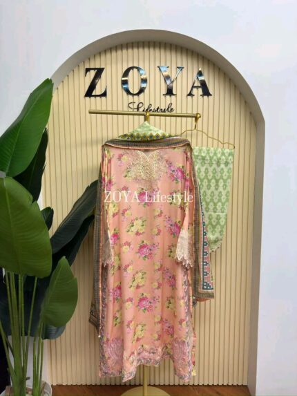 Embroidered fully Stitched 3 piece kamiz