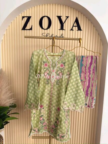 Eid stitched 2 piece kamiz set