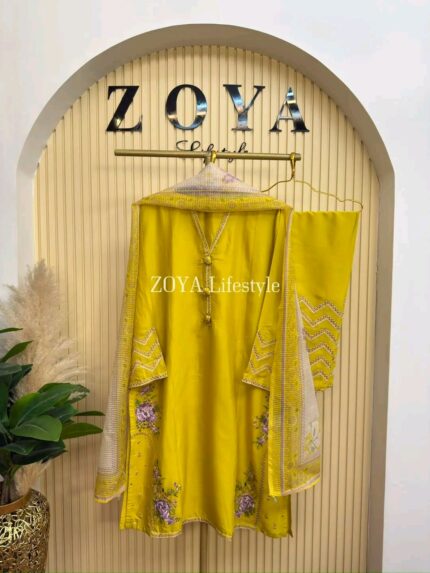 Eid stitched 3 piece kamiz set
