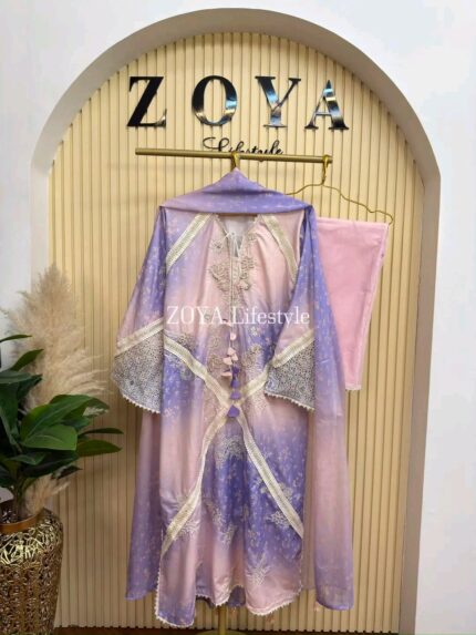 Suffuse Inspired stitched 3 piece kamiz set